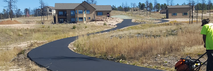 Hurley Asphalt residential driveway, freshly paved
